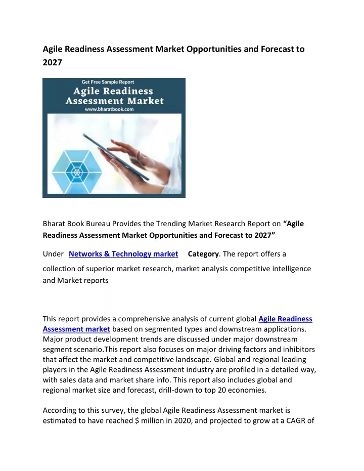 agile readiness assessment market opportunities