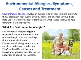 Environmental Allergies: Symptoms, Causes and Treatment