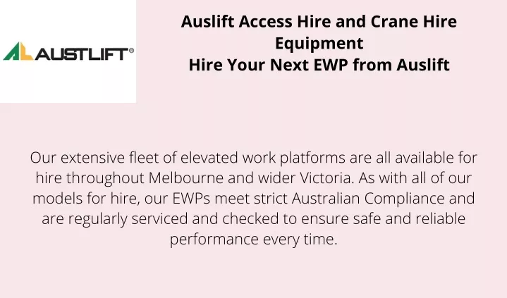 auslift access hire and crane hire equipment hire