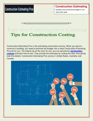 Tips for Construction Costing