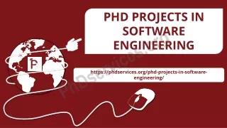 PHD PROJECTS IN SOFTWARE ENGINEERING