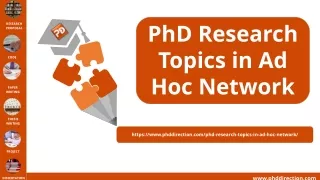PhD Research Topics in Ad Hoc Network