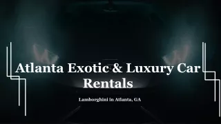 atlanta exotic luxury car rentals