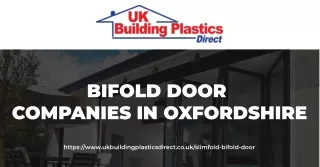 Buy Bifold Door Companies in Oxfordshire - UK Building Plastics Direct