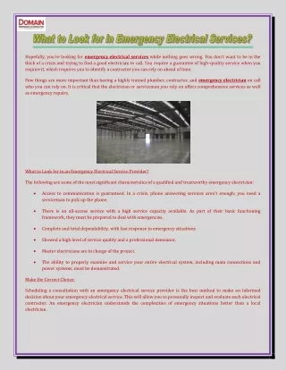 hopefully you re looking for emergency electrical