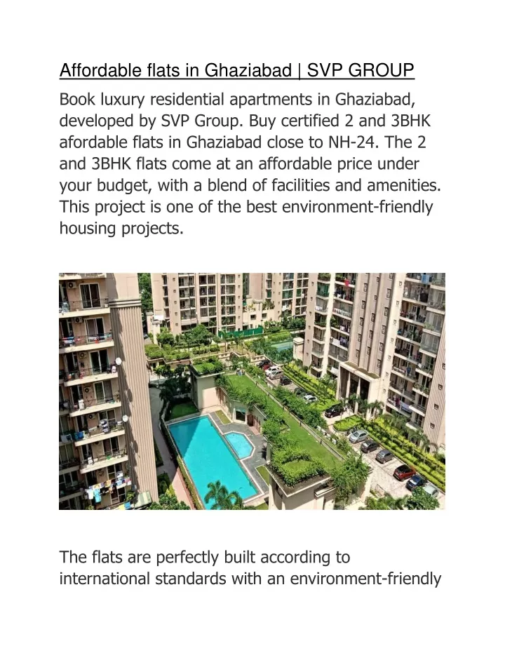 affordable flats in ghaziabad svp group book