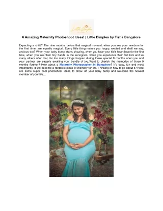 6 Amazing Maternity Photoshoot Ideas! _ Little Dimples by Tisha Bangalore