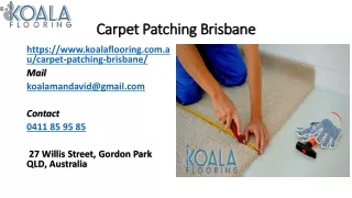 Does Carpet Patching Brisbane Save Your Carpet Life? Is It Expensive?