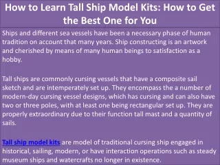 how to learn tall ship model kits how to get the best one for you