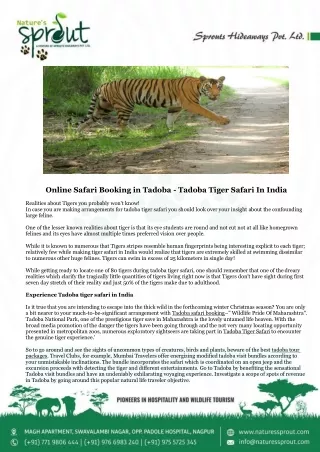 Online Safari Booking in Tadoba - Tadoba Tiger Safari In India