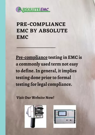 Pre-compliance EMC By Absolute EMC