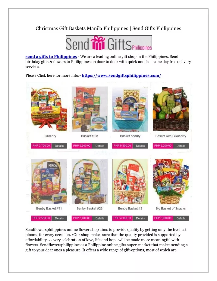 christmas gift baskets manila philippines send