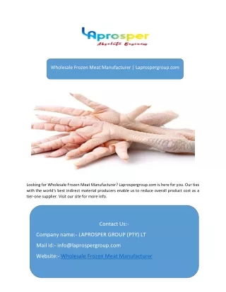 Wholesale Frozen Meat Manufacturer-converted