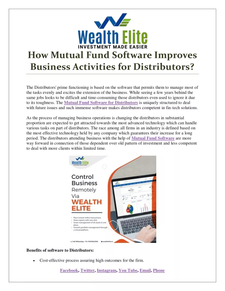 how mutual fund software improves business