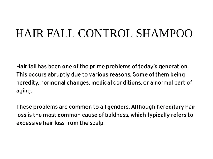 hair fall control shampoo