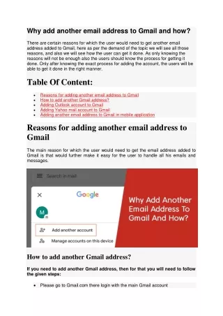 why add another email address to gmail and how