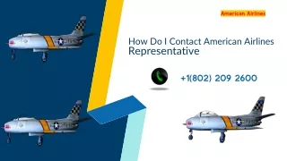 How Do I Contact American Airlines  Representative