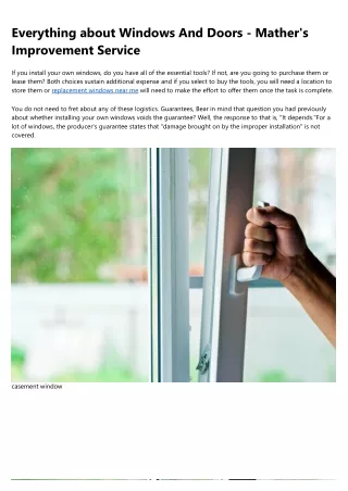 everything about windows and doors mather