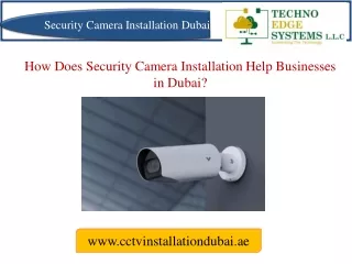 security camera installation dubai