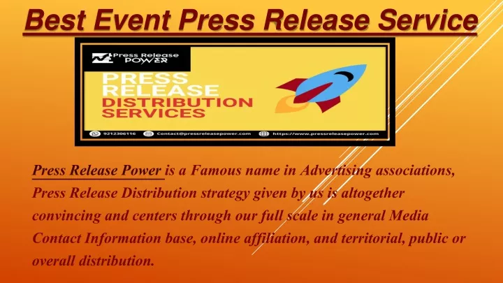 best event press release service