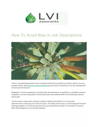 how to avoid bias in job descriptions