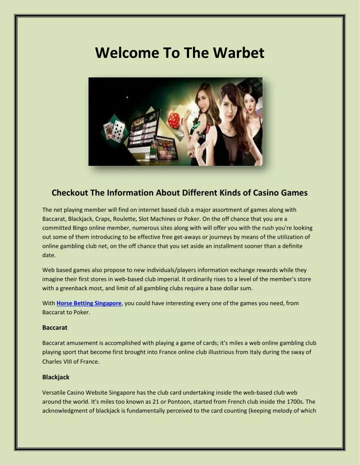 welcome to the warbet