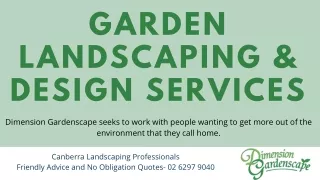 Garden Landscaping & Designing Services - Dimension Gardenscape