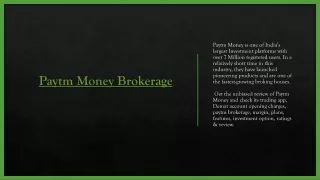 paytm money brokerage
