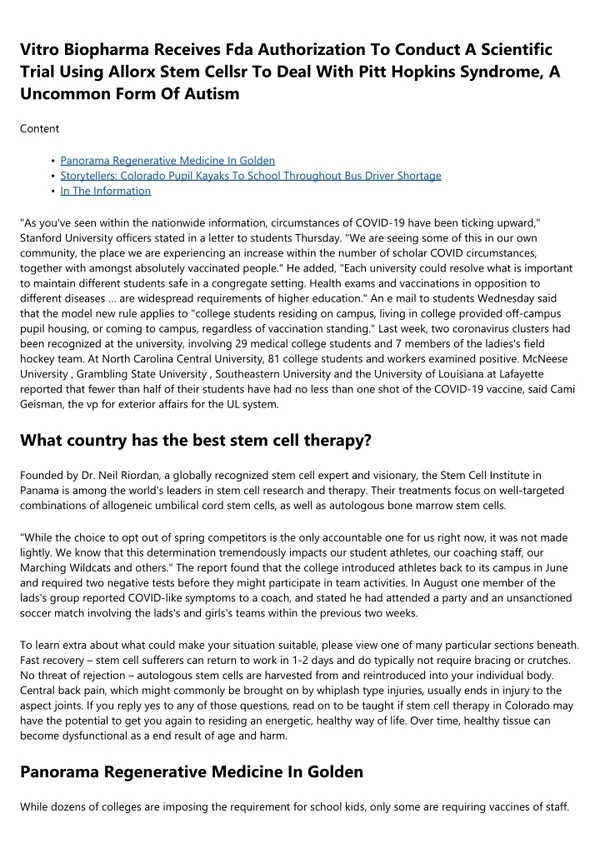 10 Compelling Reasons Why You Need Stem Cell Treatment Denver -orthopedic