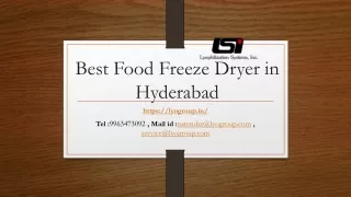 Best Food Freeze dryer in Hyderabad