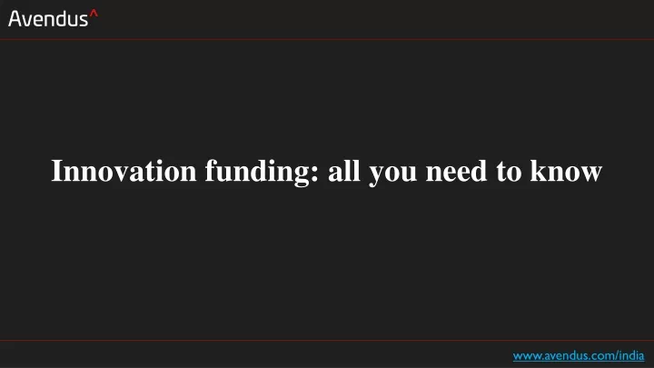 innovation funding all you need to know