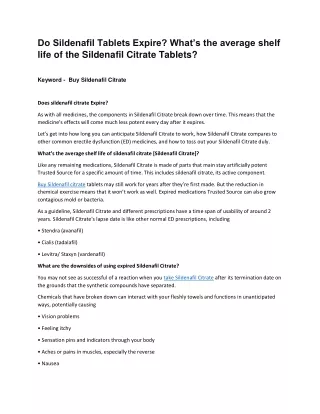 do sildenafil tablets expire what s the average