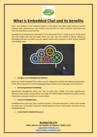 what is embedded chat and its benefits