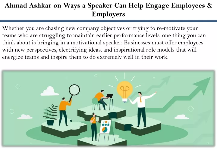 ahmad ashkar on ways a speaker can help engage