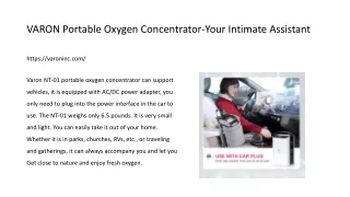 VARON Portable Oxygen Concentrator-Your Intimate Assistant