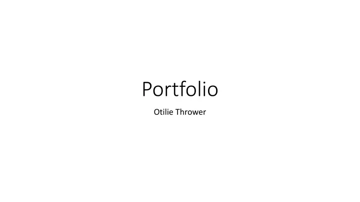 portfolio