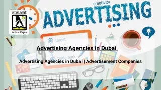 Advertising Agencies in Dubai | Advertisement Companies
