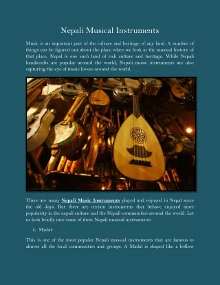 Nepali Musical Instruments