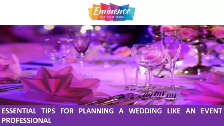 essential tips for planning a wedding like