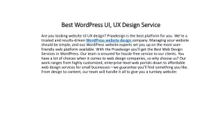 best wordpress ui ux design service