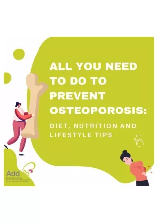 How To Prevent Osteoporosis - Dietician in India