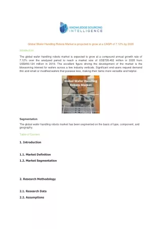 global wafer handling robots market is projected