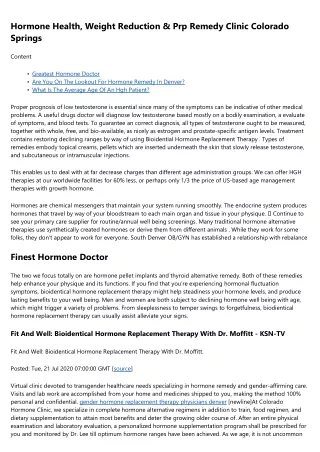 hormone health weight reduction prp remedy clinic
