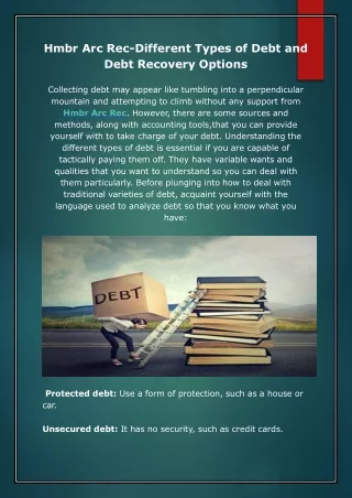 hmbr arc rec different types of debt and debt