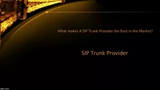 What makes A SIP Trunk Provider the Best in the Market_