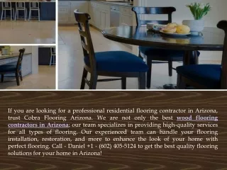 Arizona Hardwood Flooring Services