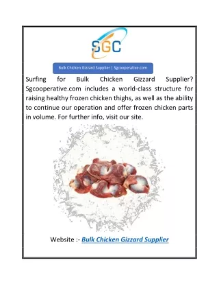Bulk Chicken Gizzard Supplier  Sgcooperative.com