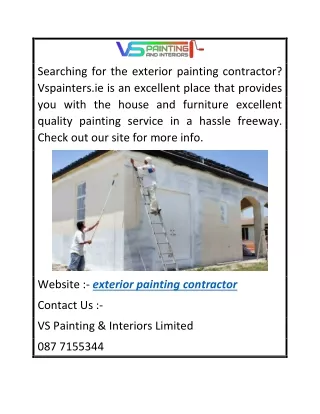 exterior painting contractor  Vspainters.ie