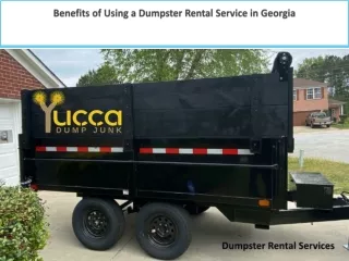 Benefits of Using a Dumpster Rental Service in Georgia
