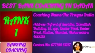 best bank coaching in dadar